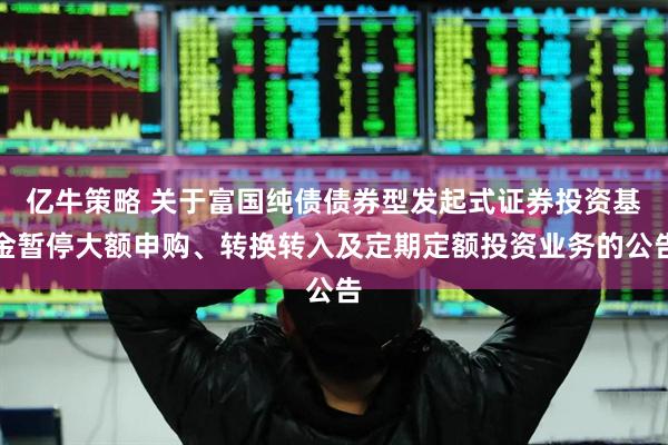 亿牛策略 关于富国纯债债券型发起式证券投资基金暂停大额申购、转换转入及定期定额投资业务的公告