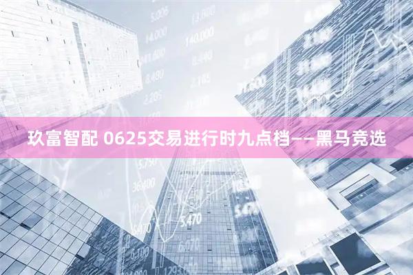 玖富智配 0625交易进行时九点档——黑马竞选